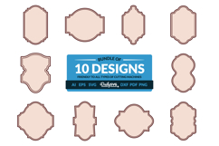 Vintage Bottle Label SVG Product Image 1