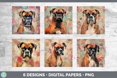 Bundle of six Decoupage Boxers Paper Backgrounds designs.