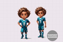 Sport boy clipart, Vintage boy clipart Product Image 1