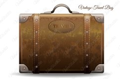 Vintage leather suitcase. Travel bag. EPS10. Product Image 1