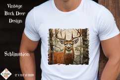 Vintage Buck Deer Sublimation Design Product Image 1