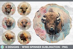 Bundle of six Decoupage Buffalos Wind Spinner designs.