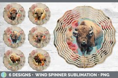 Bundle of six Decoupage Buffalos Wind Spinner designs.