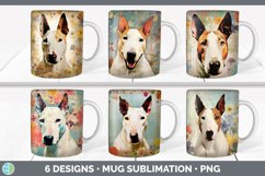 Bundle of six Decoupage Bull Terriers Mug Wrap designs.