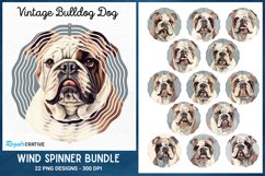 Vintage Bulldog Dog Wind Spinner,Decoupage Bulldogs Wind Spinner,Wind Spinner Love Decoupage Bulldogs Spinner, Vintage Dogs Wind Spinner,Vintage Bulldog Dog Spinner, Vintage Dogs Spinner,Alt Wind Spinner, Sublimation Vintage Bulldog Dog,Sublimation Wind S