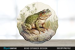 Vintage Bullfrog Spinner Sublimation Design PNG Product Image 1