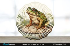 Vintage Bullfrog Spinner Sublimation Design PNG Product Image 1