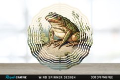 Vintage Bullfrog Spinner Sublimation Design PNG Product Image 1