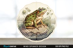 Vintage Bullfrog Spinner Sublimation Design PNG Product Image 1