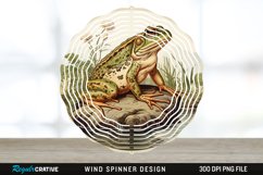 Vintage Bullfrog Spinner Sublimation Design PNG Product Image 1