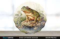 Vintage Bullfrog Spinner Sublimation Design PNG Product Image 1