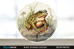 Vintage Bullfrog Spinner Sublimation Design PNG Product Image 1