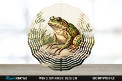 Vintage Bullfrog Spinner Sublimation Design PNG Product Image 1
