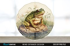Vintage Bullfrog Spinner Sublimation Design PNG Product Image 1