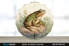 Vintage Bullfrog Spinner Sublimation Design PNG Product Image 1