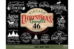 Vintage Christmas Svg Bundle | Farmhouse Santa Christmas SVG Product Image 1