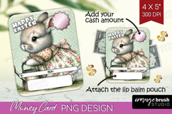 Vintage Bunny Money Card PNG - Cute Bunny Money Card Holder Product Image 1