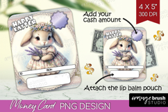 Vintage Bunny Money Card PNG - Cute Bunny Money Card Holder Product Image 1