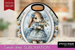 Vintage Bunny Lunch Bag - Cute Bunny Lunch Bug PNG Product Image 1