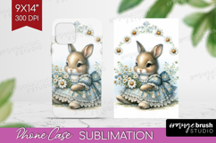 Vintage Bunny Phone Case PNG - Cute Bunny Case PNG Product Image 1