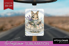 Vintage Bunny Air Freshener PNG - Cute Bunny PNG Sublimation Product Image 1