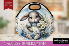 Vintage Bunny Lunch Bag - Cute Bunny Lunch Bug PNG Product Image 1