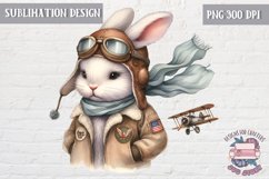 Cute bunny Vintage PNG Sublimation Design Kids Decor Nursery Product Image 1