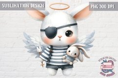 Cute bunny Vintage PNG Sublimation Design Kids Decor Nursery Product Image 1