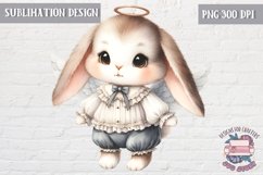 Cute bunny Vintage PNG Sublimation Design Kids Decor Nursery Product Image 1