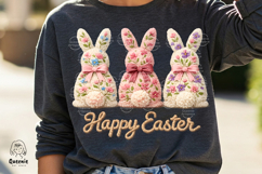 Easter Yarn Knit Vintage Bunny Cozy Cottagecore Spring Product Image 4