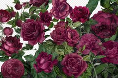 Vintage Burgundy Roses Clipart Product Image 3