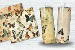 Vintage Butterflies Digital Paper Bundle Product Image 5