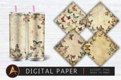 Vintage Butterflies Digital Paper Product Image 1