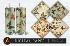 Vintage Butterflies Digital Paper Product Image 1