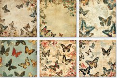 Vintage Butterflies Digital Paper Bundle Product Image 2