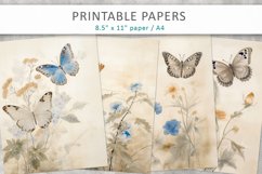 Vintage Butterflies Junk Journal, Vintage Card Product Image 1
