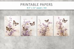 Vintage Butterflies Junk Journal, Digital Papers Product Image 2