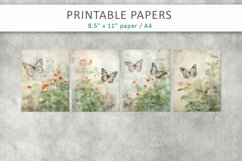 Butterfly Grunge Junk Journal Pages Product Image 2