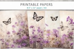 Vintage Butterfly Junk Journal Printable Paper Product Image 1