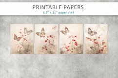 Butterfly Journal Pages, Printable Paper Product Image 2