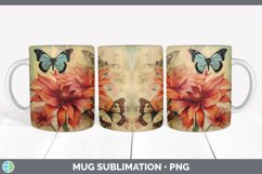 GorgeousDecoupage Butterflies Mug Wrap design.