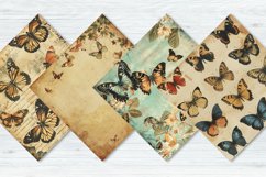 Vintage Butterflies Digital Paper Bundle Product Image 3