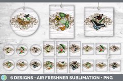 Bundle of six Vintage Butterfly car air freshener sublimation designs.
