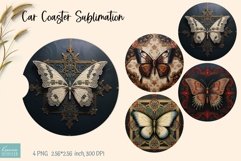 Vintage Tropical Butterfly| Car Coaster Sublimation Product Image 1