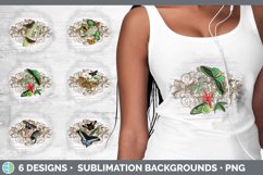 Bundle of six Vintage Butterfly grunge sublimation backgrounds.