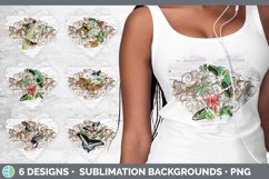 Bundle of six Vintage Butterfly heart distressed clipart.