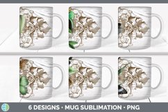 Bundle of six Vintage Butterfly mug sublimation designs.