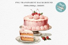 Vintage Cake Clipart Bakery Sweets Girl PNG Pink Blue Green Files Transparent Print for invitation t-shirt designs sublimation designs tumbler kids printable watercolor Vintage pink birthday cake png, clipart, girl baby shower, collage scrapbooking nurser