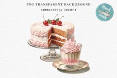Vintage Cake Clipart Bakery Sweets Girl PNG Pink Blue Green Files Transparent Print for invitation t-shirt designs sublimation designs tumbler kids printable watercolor Vintage pink birthday cake png, clipart, girl baby shower, collage scrapbooking nurser