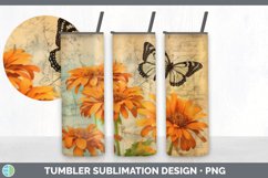 Bundle of six Decoupage Calendulas Tumbler designs.